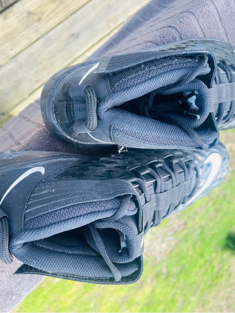 Mens 14 Nike Force Savage Pro 2 Shark Black Football Cleats BV5448-001 New - Picture 5 of 10